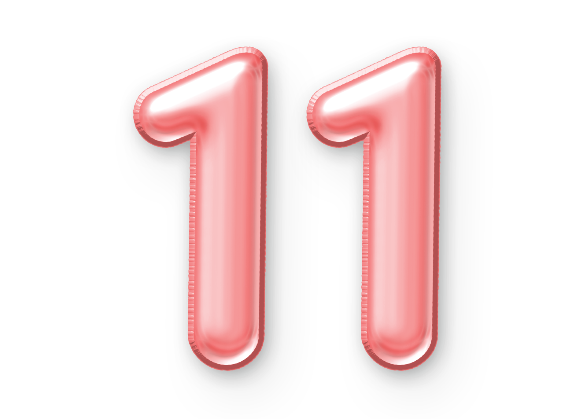 Number 11 Pink Balloon