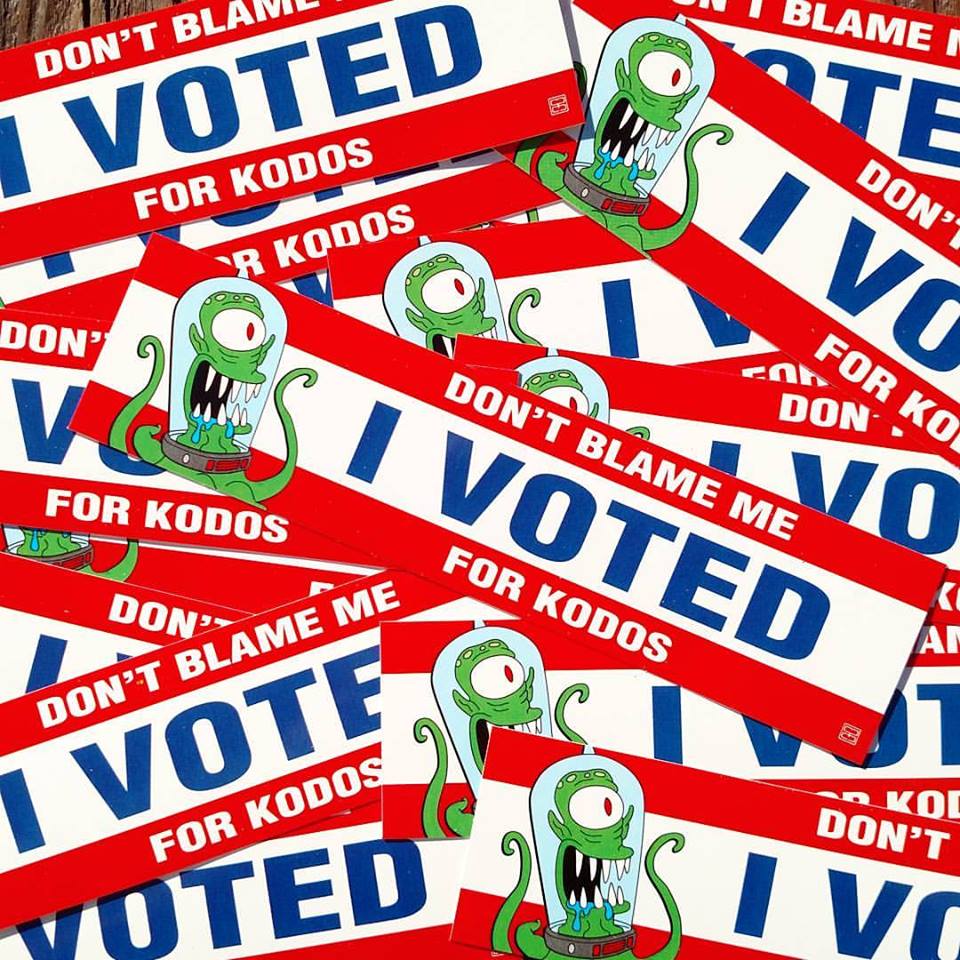 Don't Blame Me, I Voted for Kodos sticker
