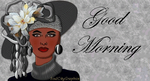 Good Morning with Flower Hat GIF