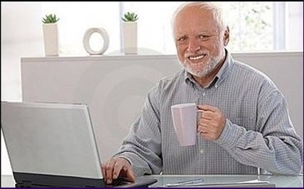 Old guy computer Blank Template