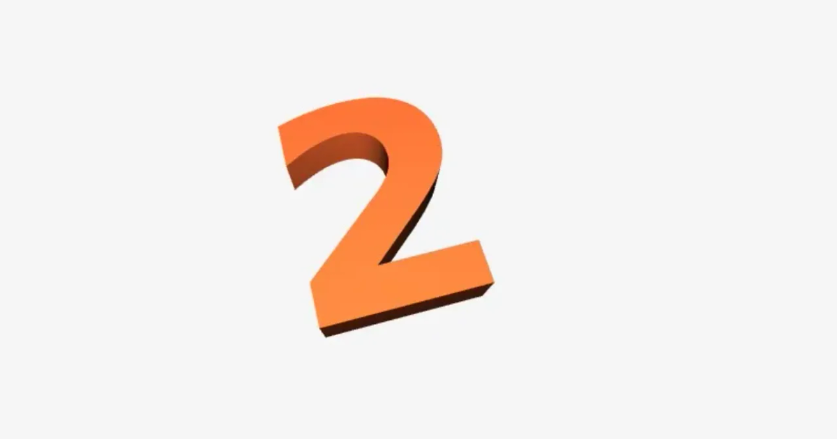 Alphabet Number 2 by Thibaud Chrun | Download free STL model