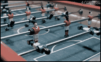 Foosball Game Excitement