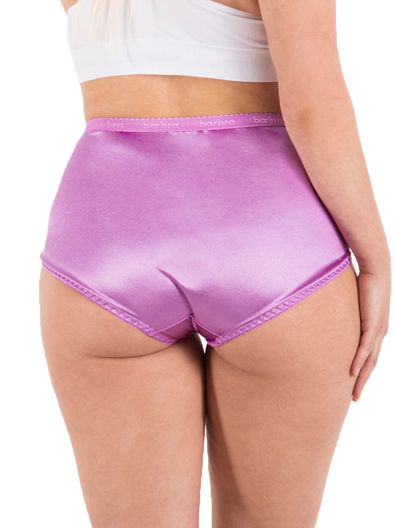 Satin Panties S to Plus Size Womens Underwear Full Coverage Brief 6