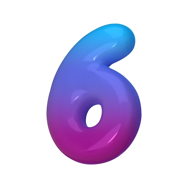 Six Number 3D Vectors & Illustrations