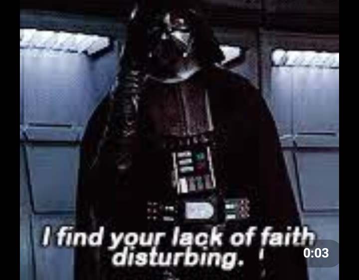 I Find Your Lack of Faith Disturbing Blank Template