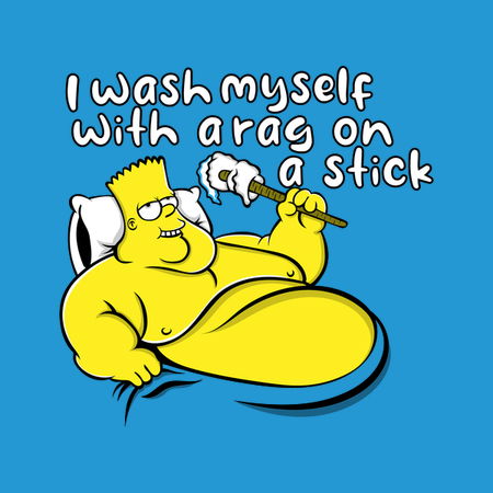 I wash myself with a rag on a stick - NeatoShop
