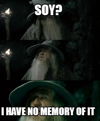 Funny soy? I have no memory of it meme