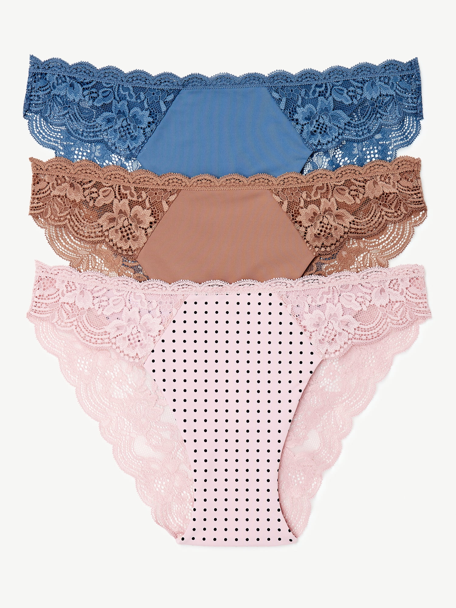 Buy Joyspun Women's Cheeky Panties, 3-Pack, Sizes to 3XL Online at