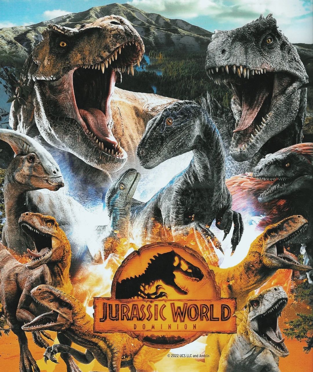 Jurassic World Dominion Dinosaur Poster