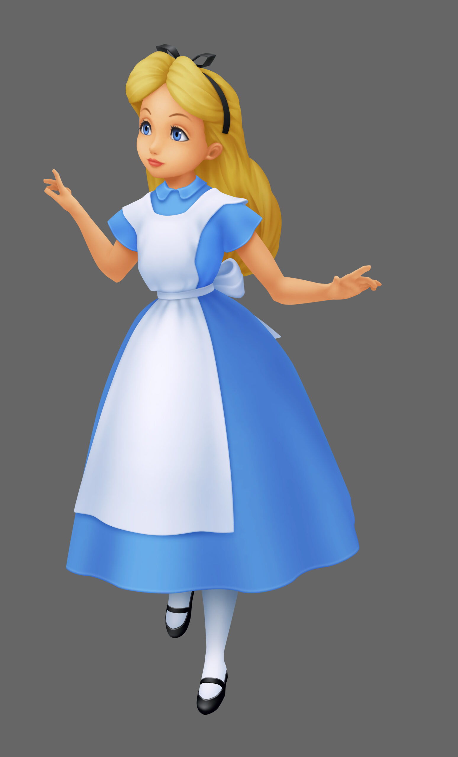 Alice entering Wonderland