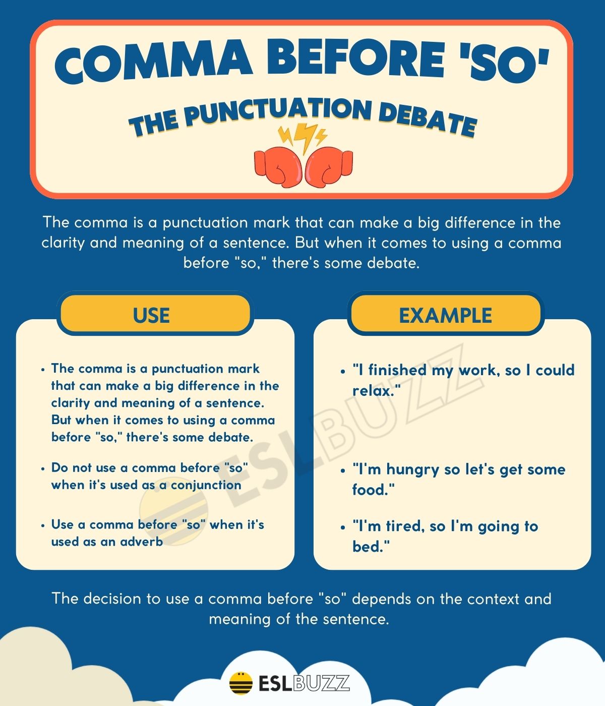 Comma Before So