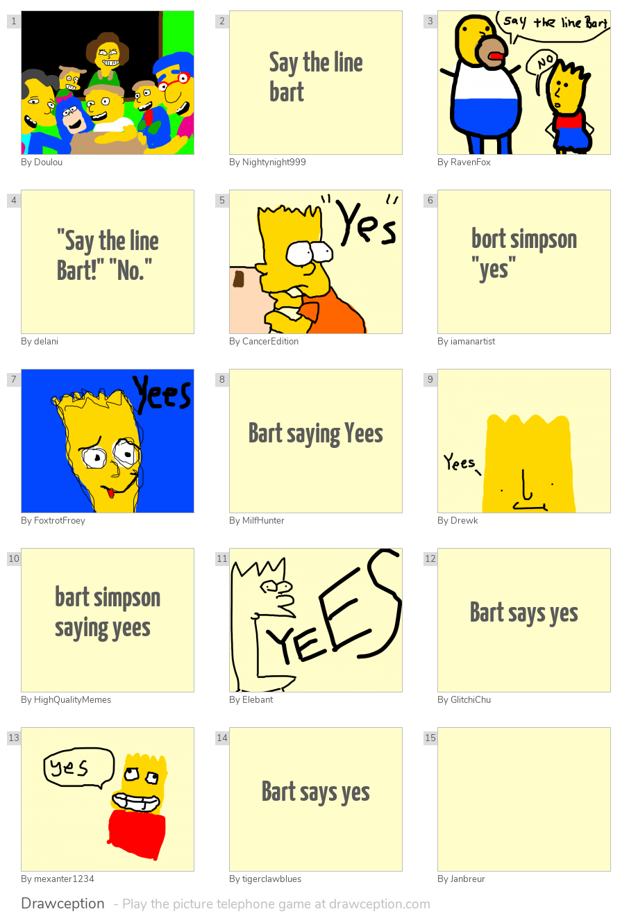 Say the line bart - Drawception