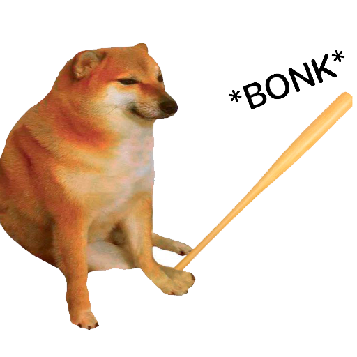 Bonk A Cheems Sticker