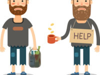 alms-for-the-poor-homeless-or-street-beggar-vector-9285070