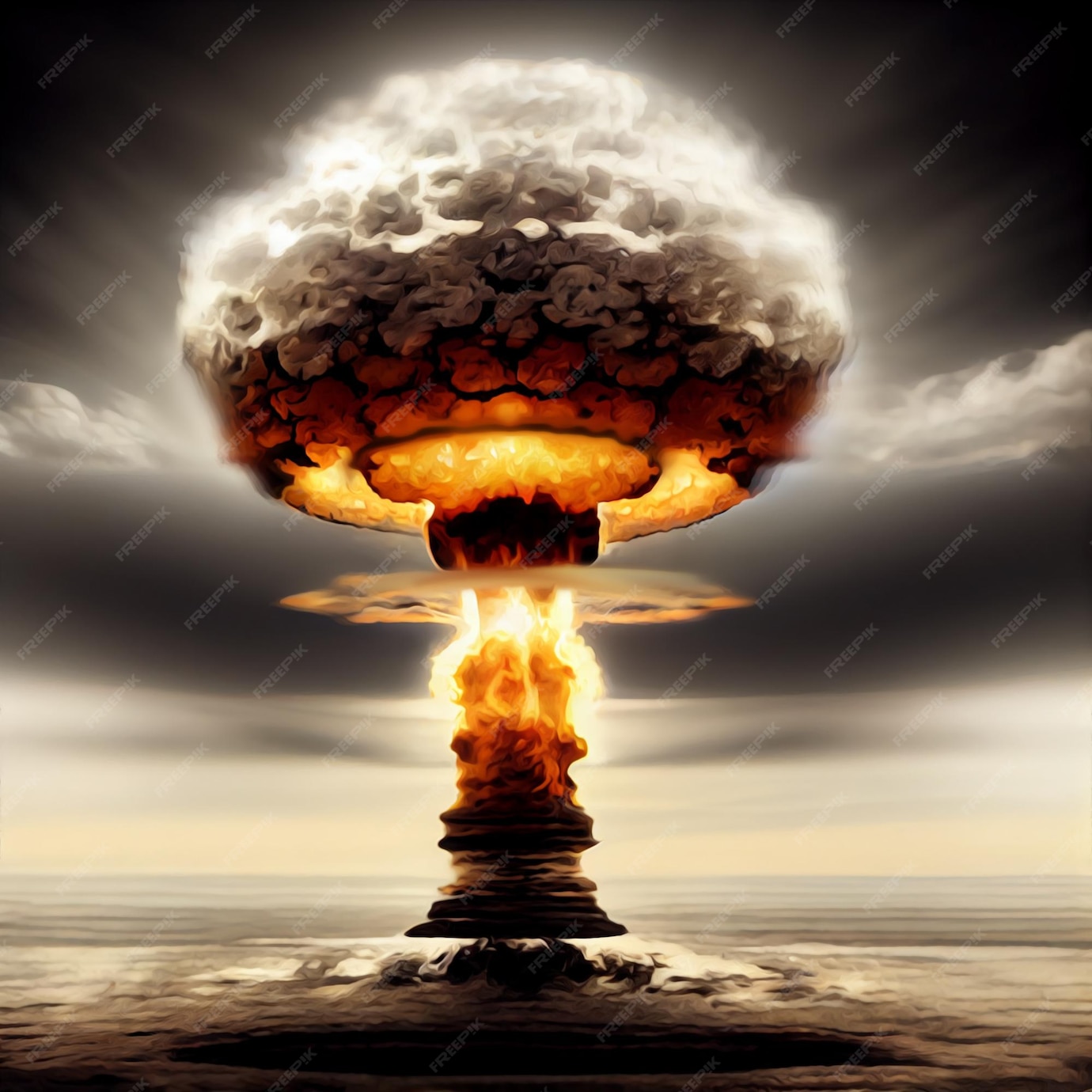 Atomic bomb explosion, World War Apocalypse