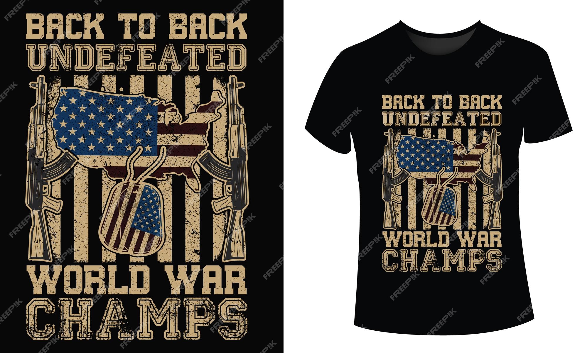 Premium Vector Back to Back World War Champs