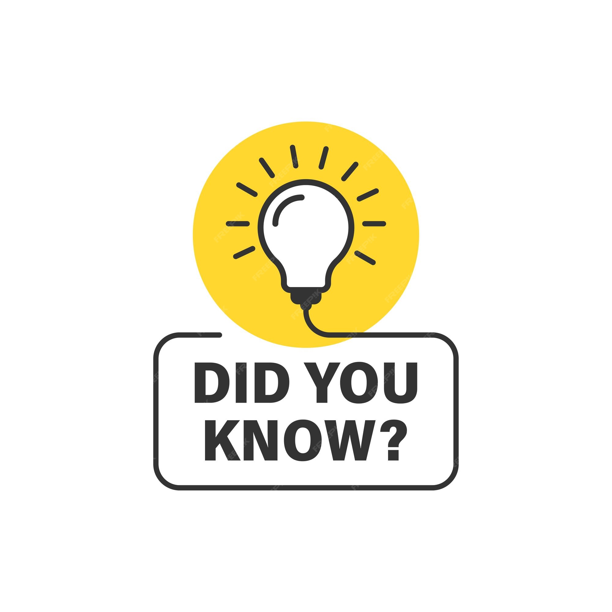 Did You Know Icon in Flat Style