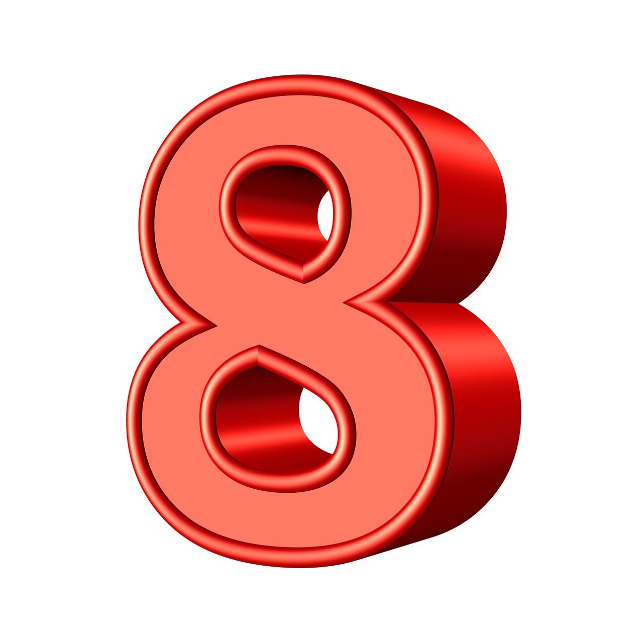 Design collection of the number eight