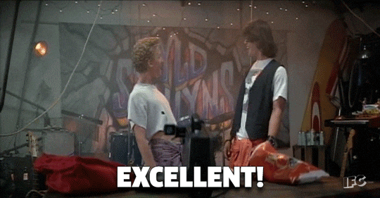 Socrates sharing wisdom in Bill And Ted GIF