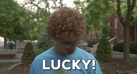 Just Lucky I Guess GIF