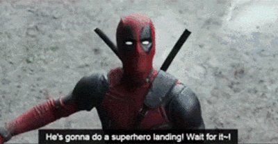 Vibrant Deadpool Gif