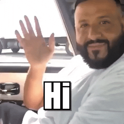Dj Khaled energetic standing GIF