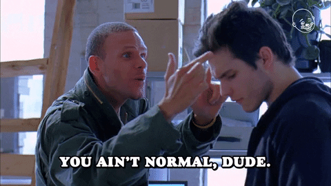 Why-cant-you-just-be-normal GIF