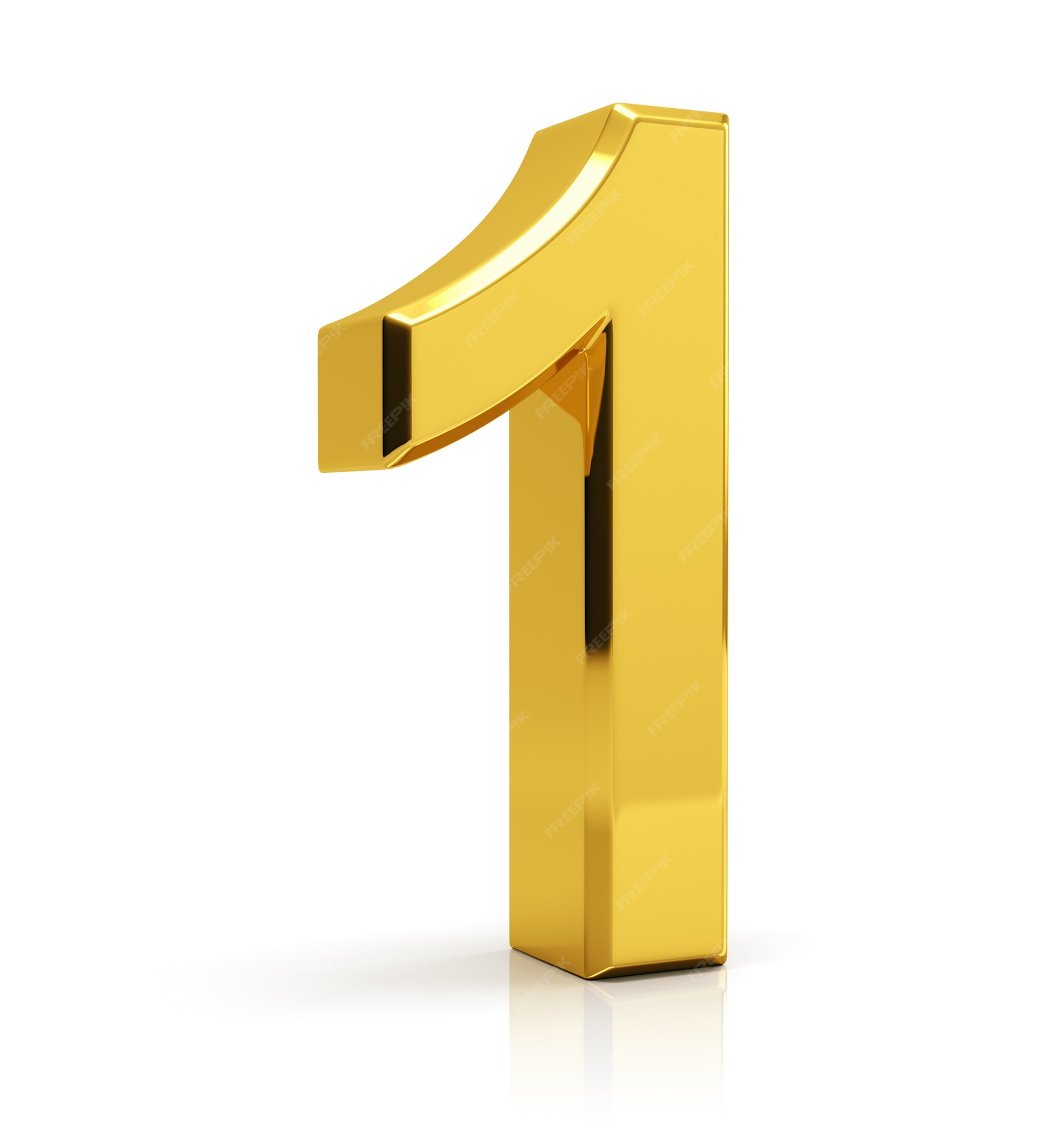 Premium Photo Gold Number 1