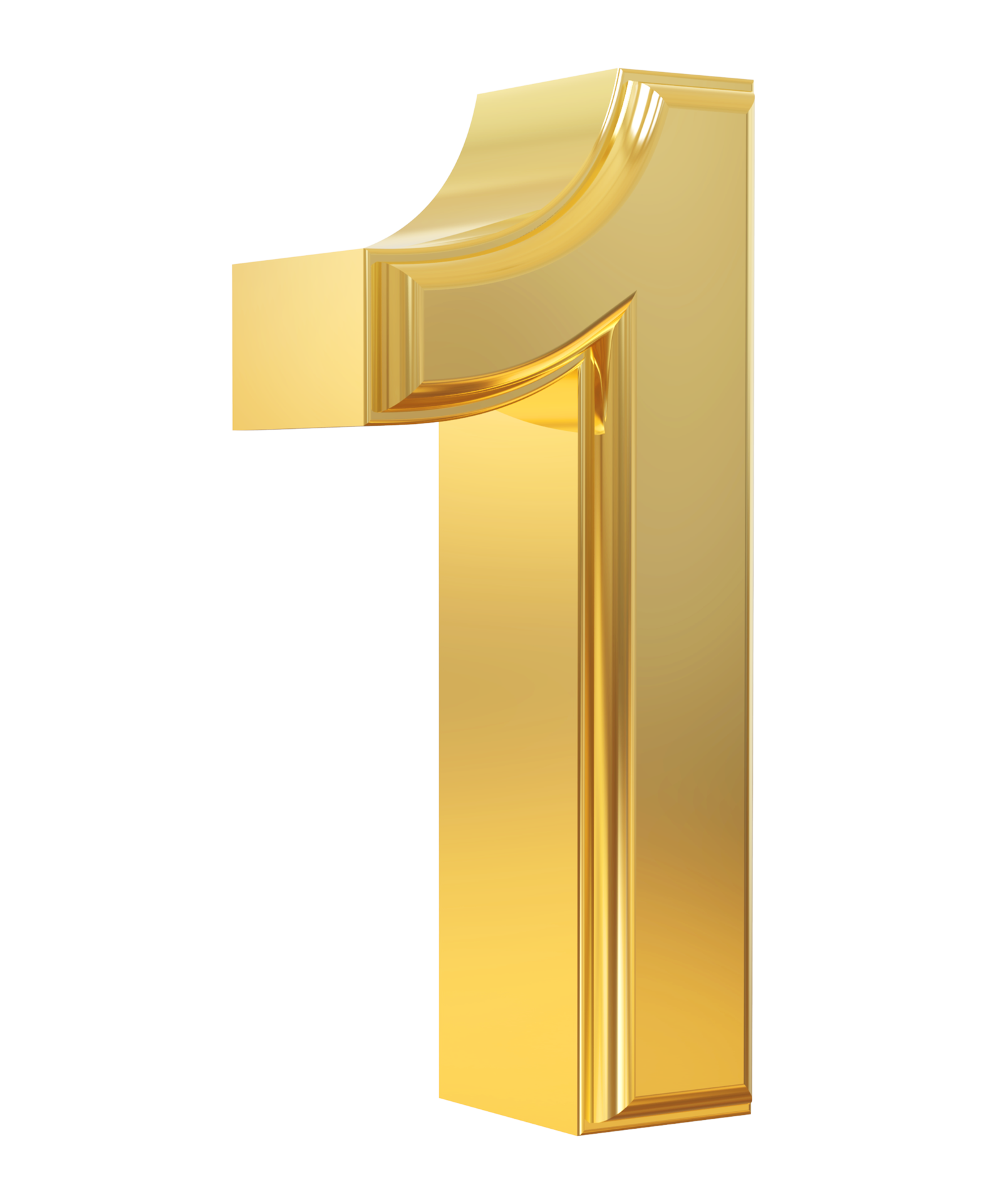 Golden Number 1 PNG