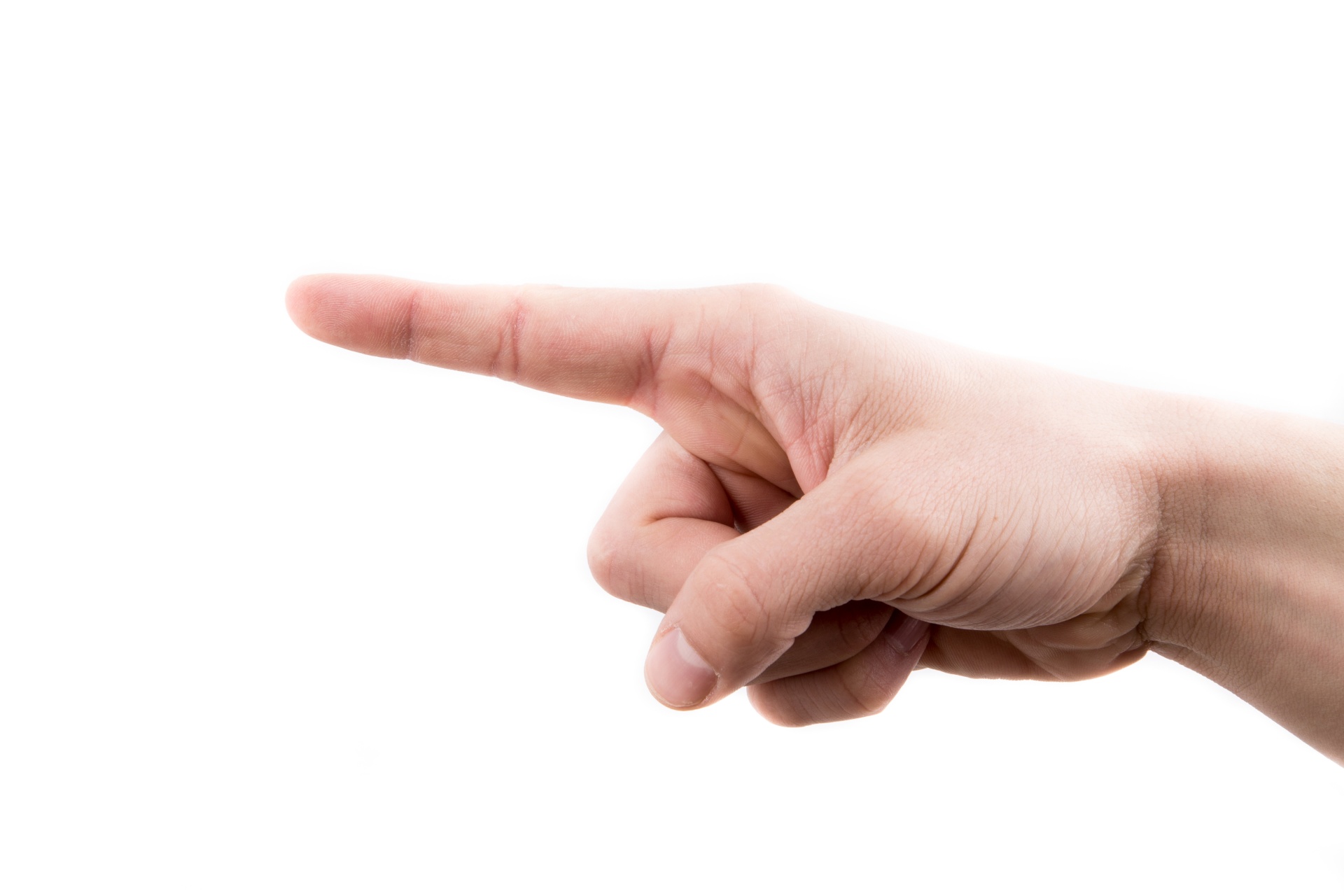 Hand Pointing Out Free Stock Photo