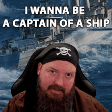 I wanna be a captain of a ship gif