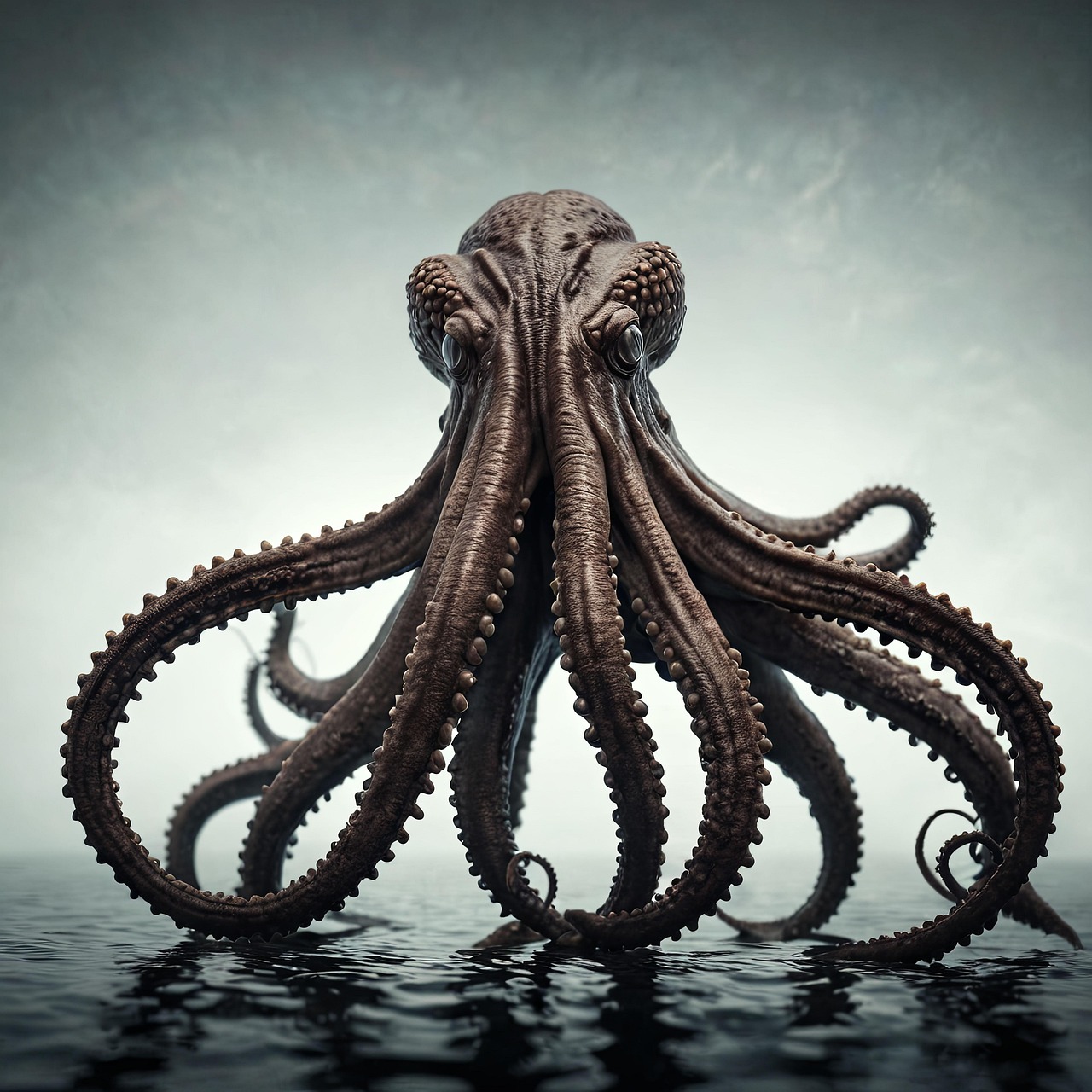 A collage of various Kraken and octopus images