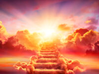 Stairway,Leading,Up,To,Sky,At,Sunrise,-,Resurrection,And