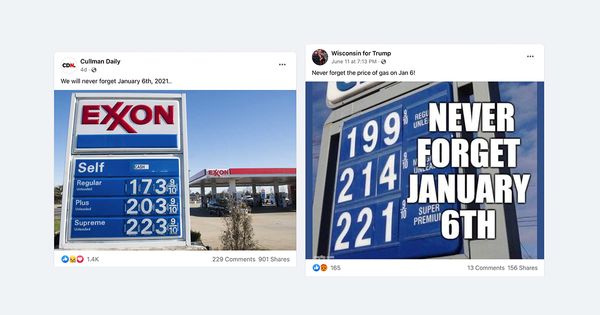 'Never Forget Jan. 6' Gas Price Photos Date from Obama Era