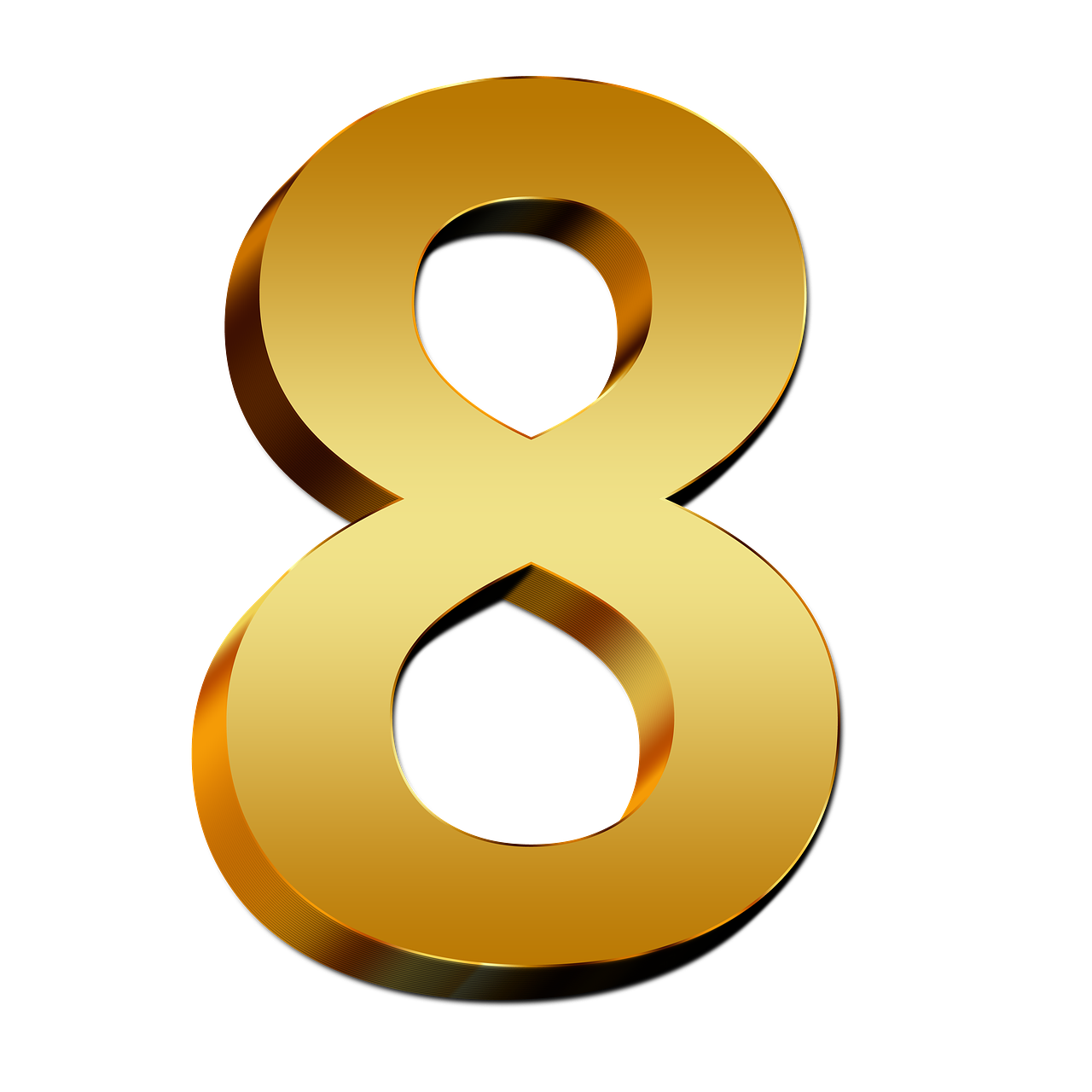 number 8 PNG transparent image
