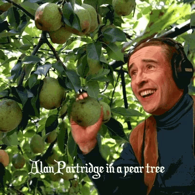 Alan Partridge in a Pear Tree GIF