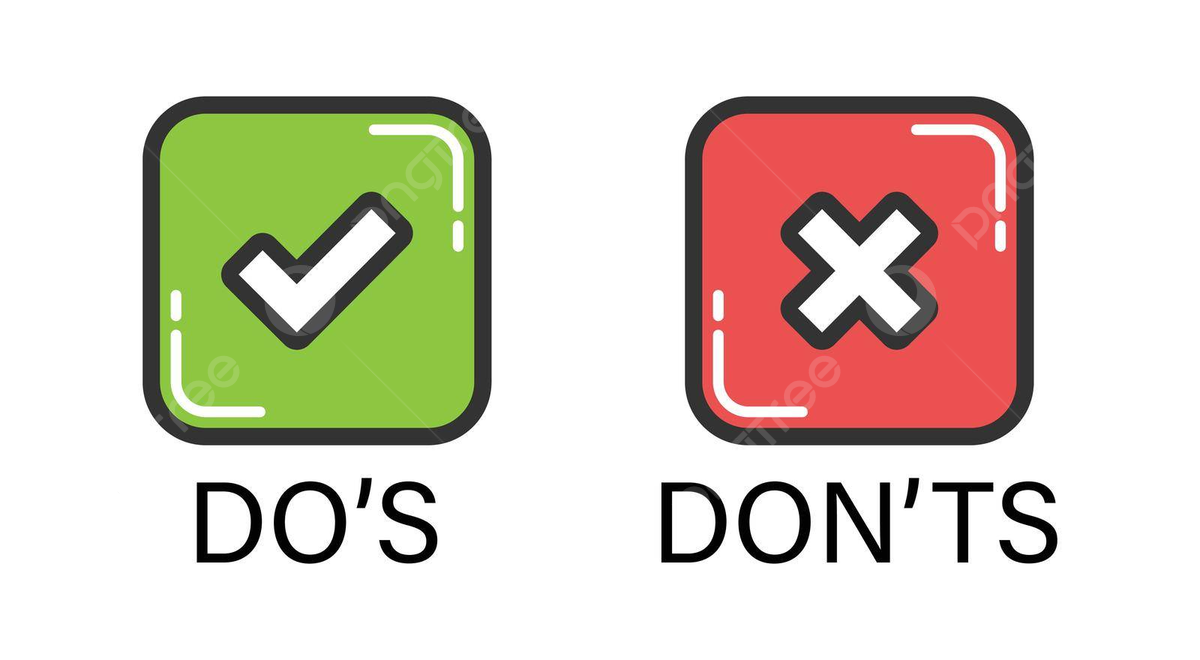 Flat Dos And Don'ts Icons On White Background Vector, Checkbox, Pass