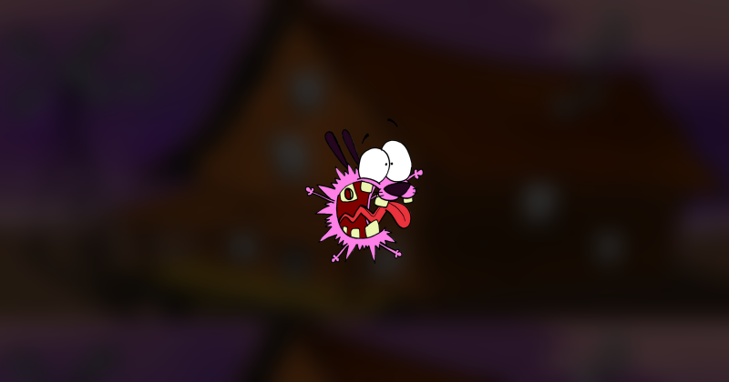 Courage the Cowardly Dog Share Sticker