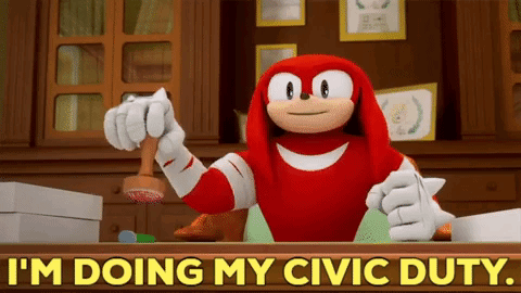 Sonic Boom Knuckles GIF - Sonic boom Knuckles Im doing my civic duty
