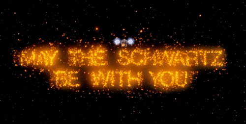 Sparkly Text May The Schwartz Be With You GIF