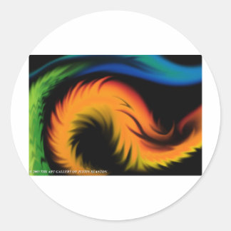 Classic Round Tail of the Dragon Sticker from Zazzle