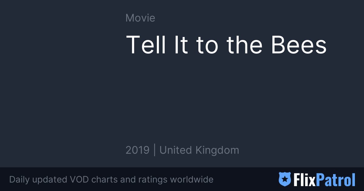 FlixPatrol Tell It to the Bees