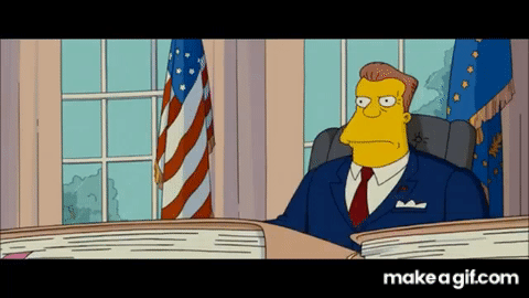 Simpsons Movie - I Was Elected To Lead, Not To Read
