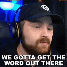 Animated dabbing character with the text 'We gotta get the word out there'