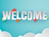 welcome-sign-letters-with-blue-sky-background-welcome-banner-greeting-card-vector